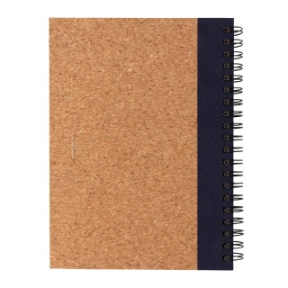 Cuaderno espiral de corcho con bolígrafo promocional